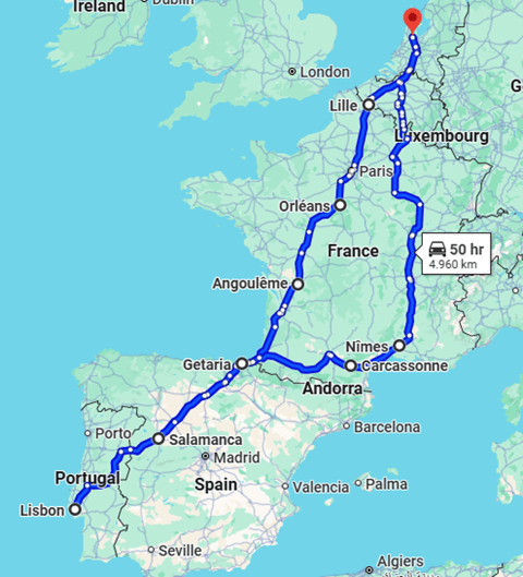 Anas road trip map